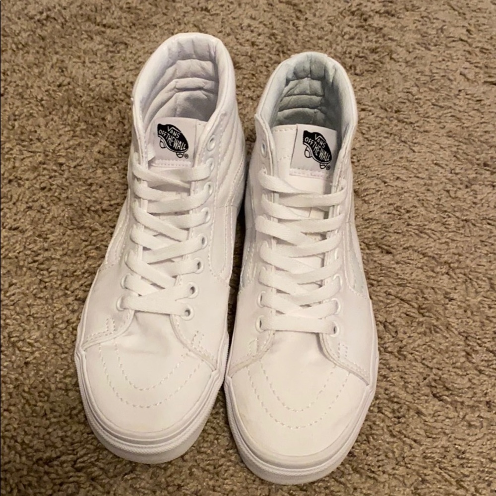High top White Vans